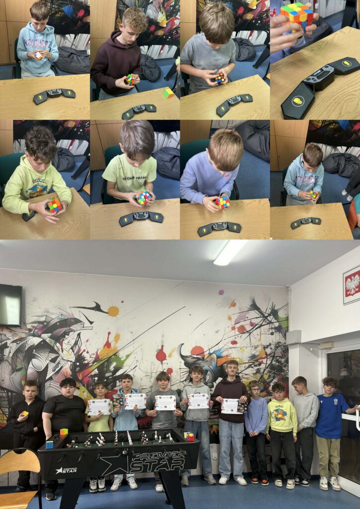 Szkolny etap konkursu układania kostki Rubika